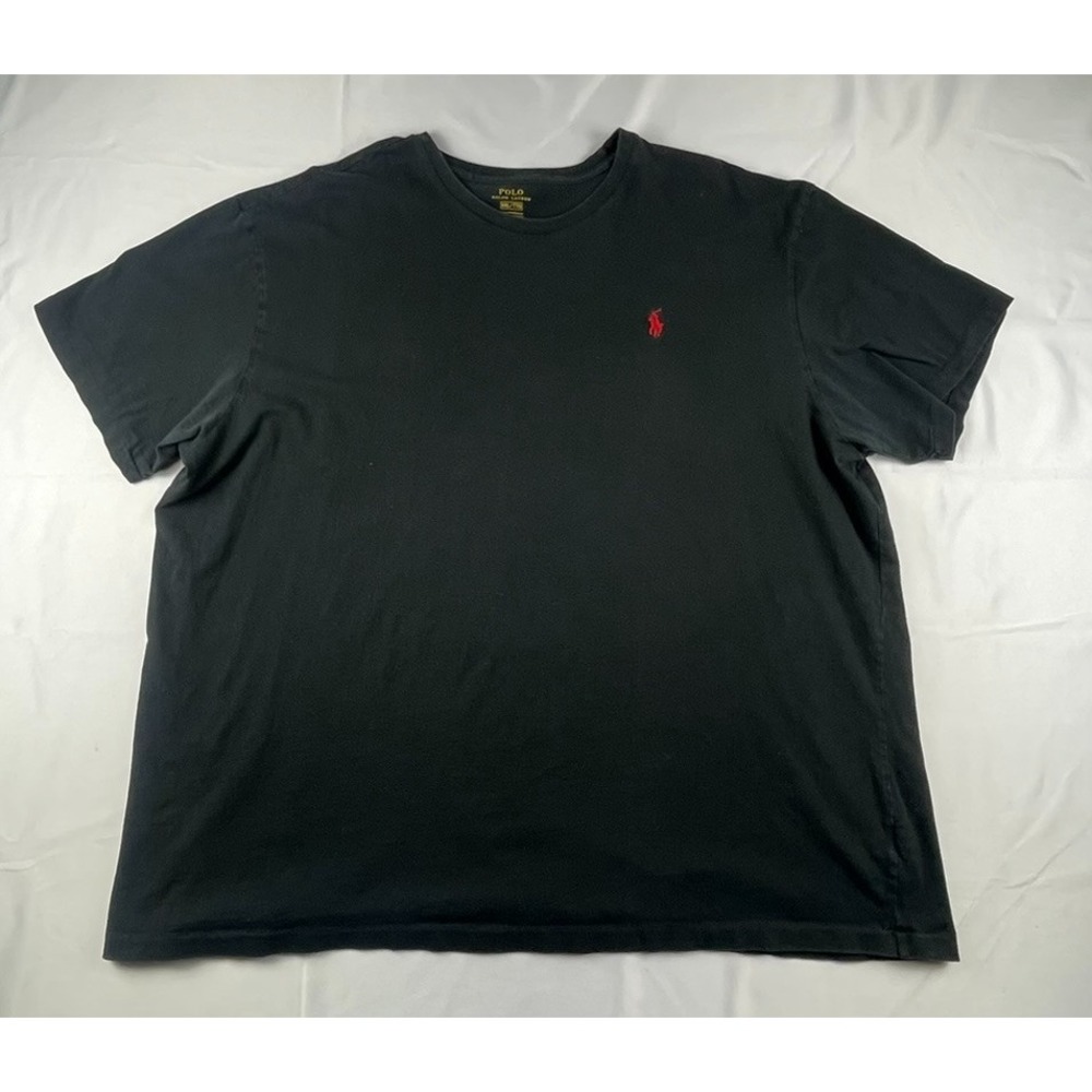 POLO RALPH LAUREN T SHIRT MENS XXL BLACK CREW NECK SHORT SLEEVE COTTON LOGO TEE